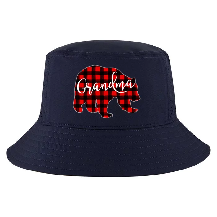 Grandma Bear Red Plaid Matching Family Christmas Eve Buffalo Gift Cool Comfort Performance Bucket Hat