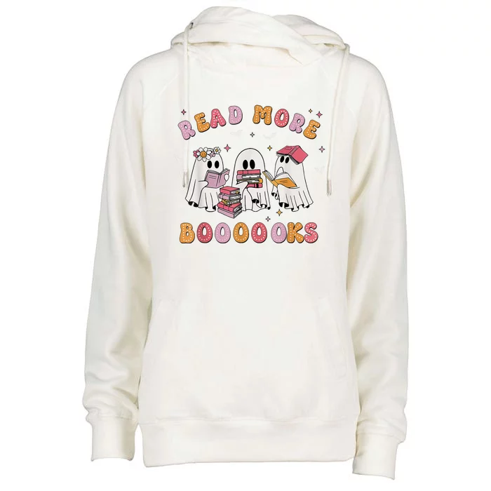 Ghost Book Read More Books Teachers Halloween Womens Funnel Neck Pullover Hood