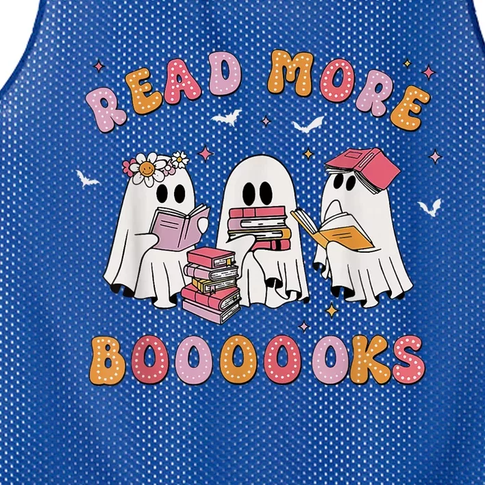 Ghost Book Read More Books Teachers Halloween Mesh Reversible Basketball Jersey Tank