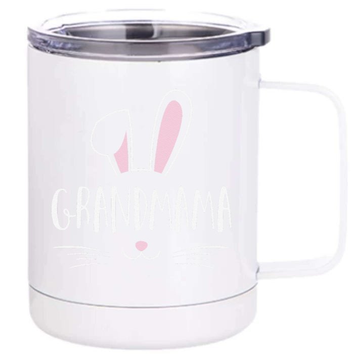 Grandmama Bunny Rabbit Family Group Easter Mother's Day Front & Back 12oz Stainless Steel Tumbler Cup