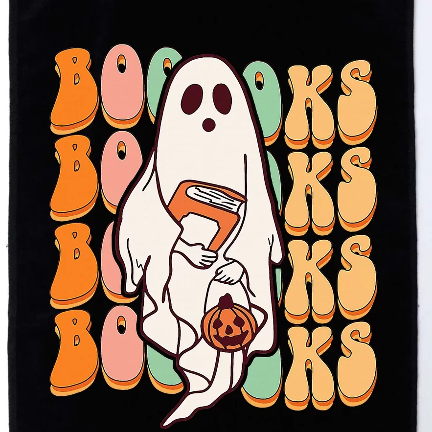 Ghost Book Reading Halloween Costume Teacher Books Lover Platinum Collection Golf Towel