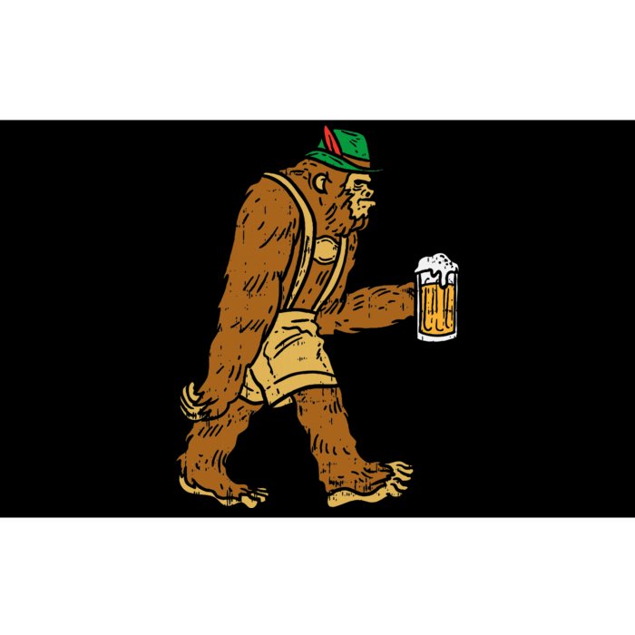 German Bigfoot Sasquatch Beer Lederhose Funny Oktoberfest Bumper Sticker