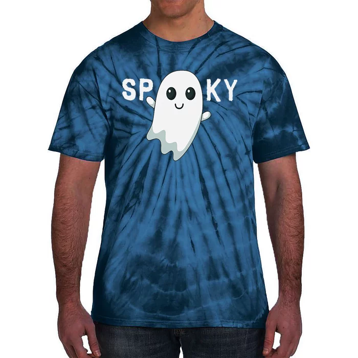 Ghost Boo Sheet Spooky Halloween Sayings Tie-Dye T-Shirt