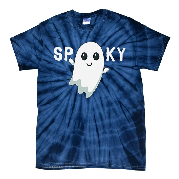 Ghost Boo Sheet Spooky Halloween Sayings Tie-Dye T-Shirt