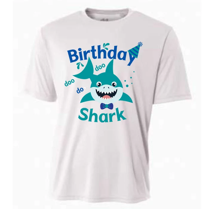 Green Birthday Shark Doo Doo Do Cooling Performance Crew T-Shirt