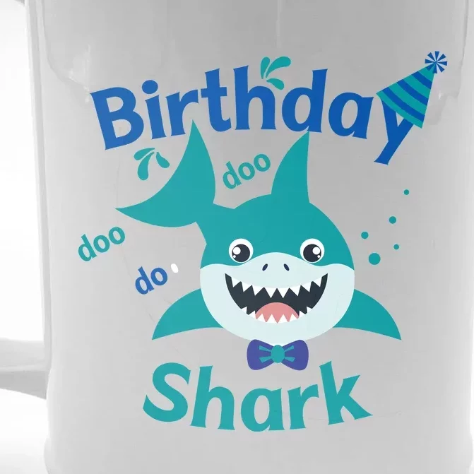 Green Birthday Shark Doo Doo Do Front & Back Beer Stein