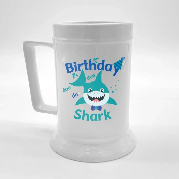 Green Birthday Shark Doo Doo Do Front & Back Beer Stein