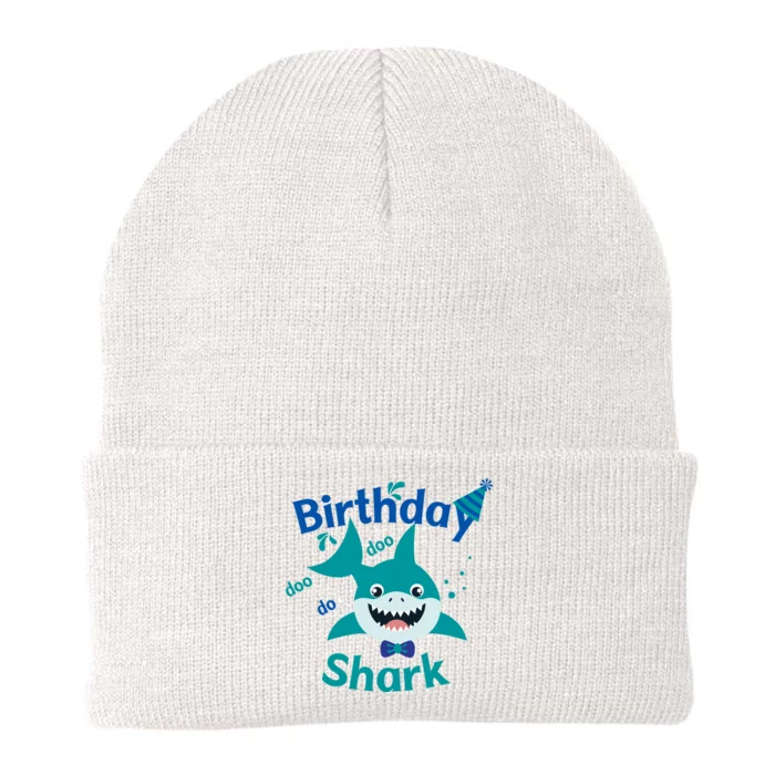 Green Birthday Shark Doo Doo Do Knit Cap Winter Beanie