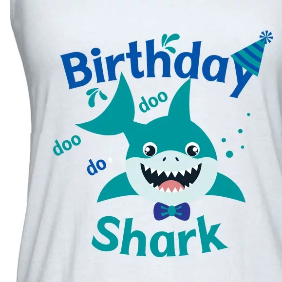 Green Birthday Shark Doo Doo Do Ladies Essential Flowy Tank