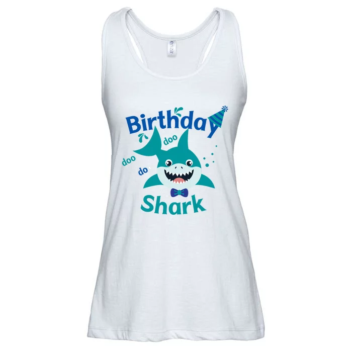 Green Birthday Shark Doo Doo Do Ladies Essential Flowy Tank