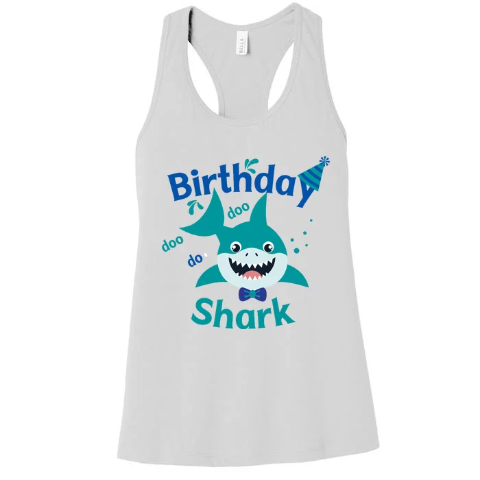 Green Birthday Shark Doo Doo Do Women's Racerback Tank