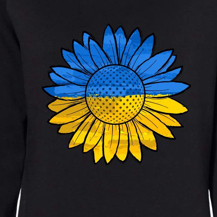 Gold & Blue Sunflower Flag Support Stand With Womens California Wash Sweatshirt