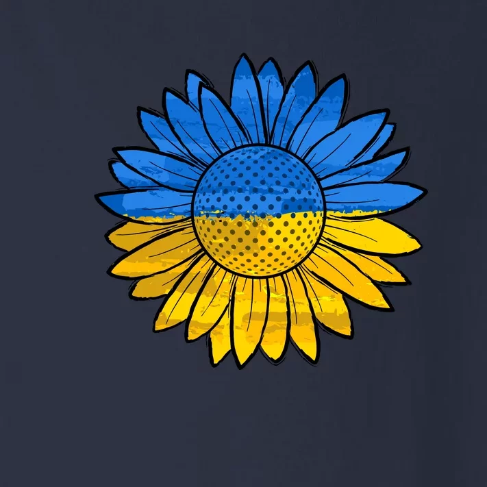 Gold & Blue Sunflower Flag Support Stand With Toddler Long Sleeve Shirt