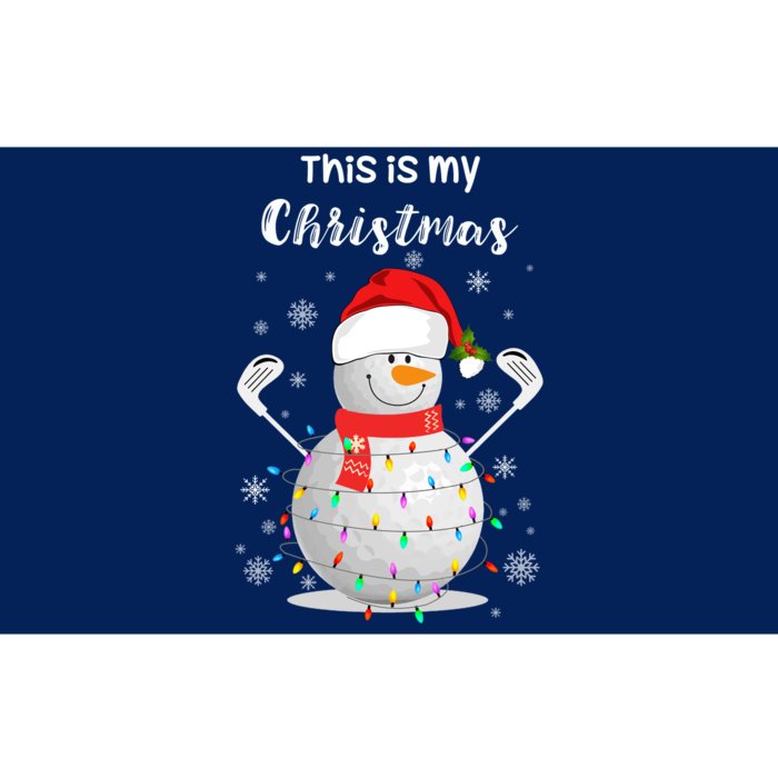 Golf Ball Snowman Santa Hat Christmas Lights Golfer Xmas Sweatshirt Bumper Sticker