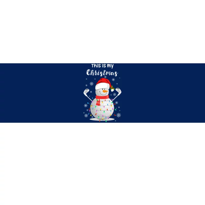 Golf Ball Snowman Santa Hat Christmas Lights Golfer Xmas Sweatshirt Bumper Sticker