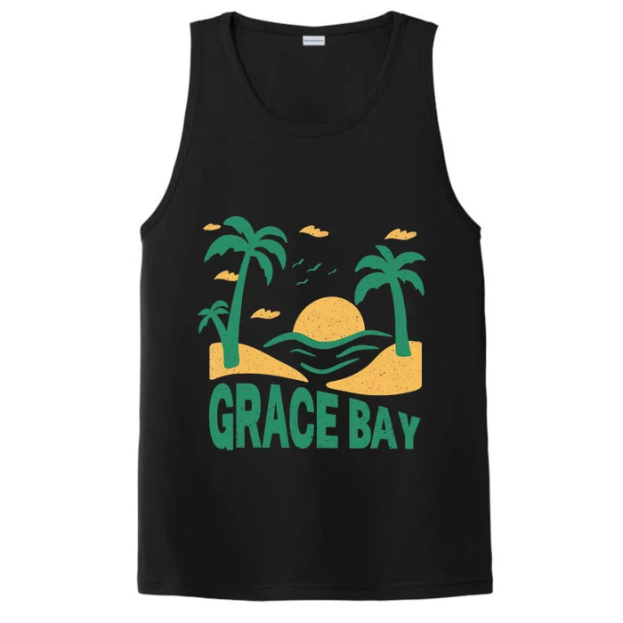 Grace Bay Summer Vacation Travel Souvenir Performance Tank