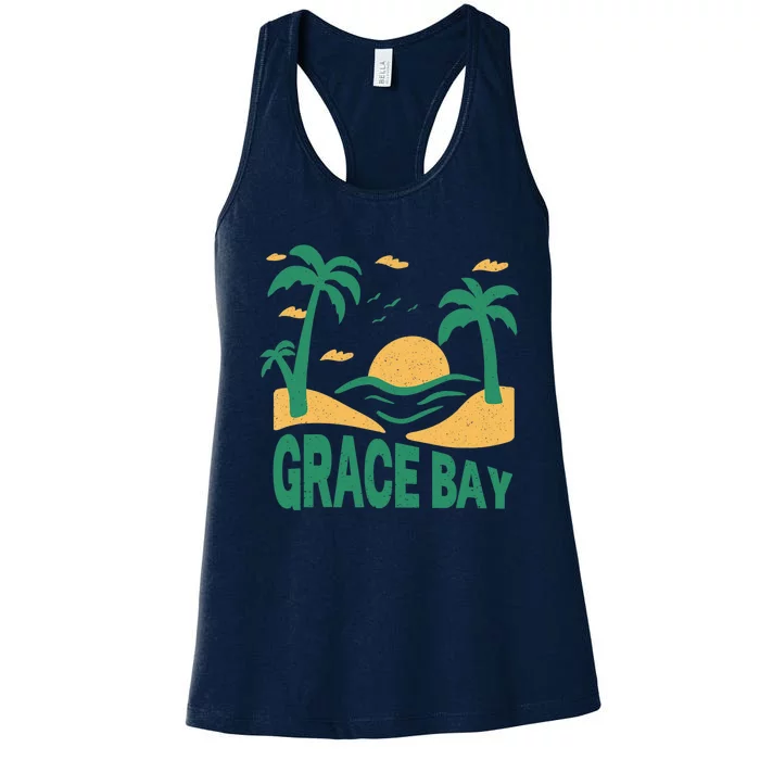 Grace Bay Summer Vacation Travel Souvenir Women's Racerback Tank