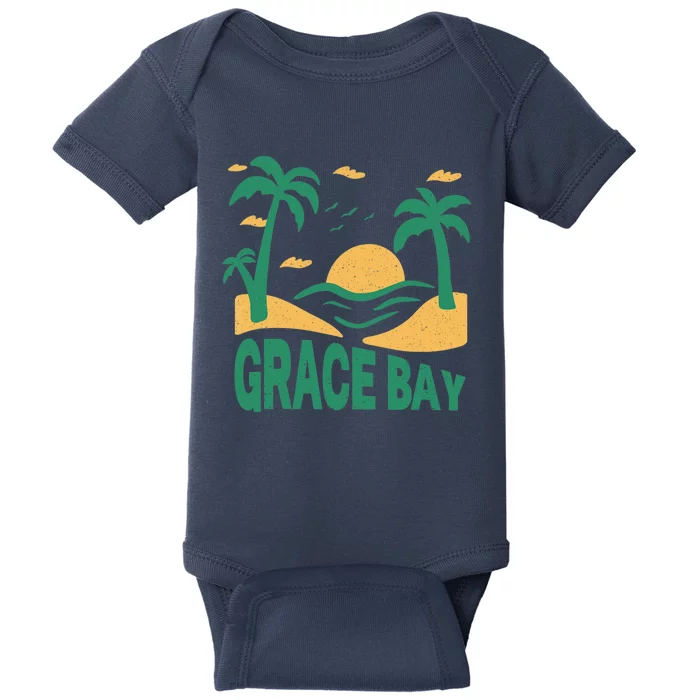 Grace Bay Summer Vacation Travel Souvenir Baby Bodysuit