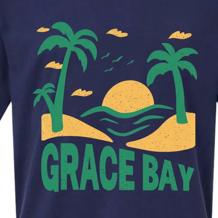 Grace Bay Summer Vacation Travel Souvenir Sueded Cloud Jersey T-Shirt