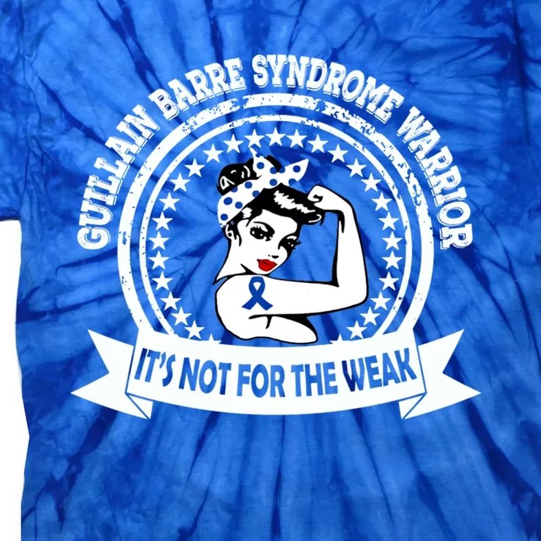 Guillain Barre Syndrome Warrior Gift Blue Ribbon Awareness Gift Tie-Dye T-Shirt