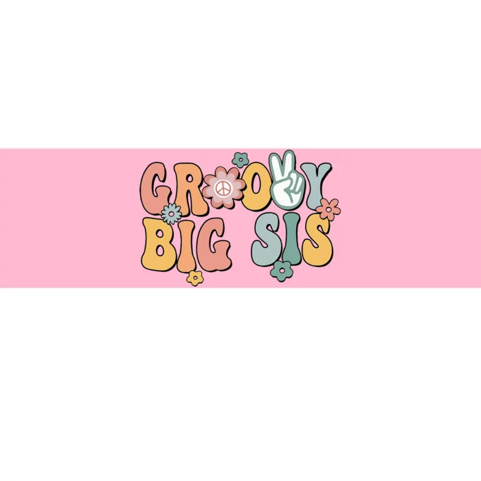 Groovy Big Sis Retro Sister Matching Family Bumper Sticker