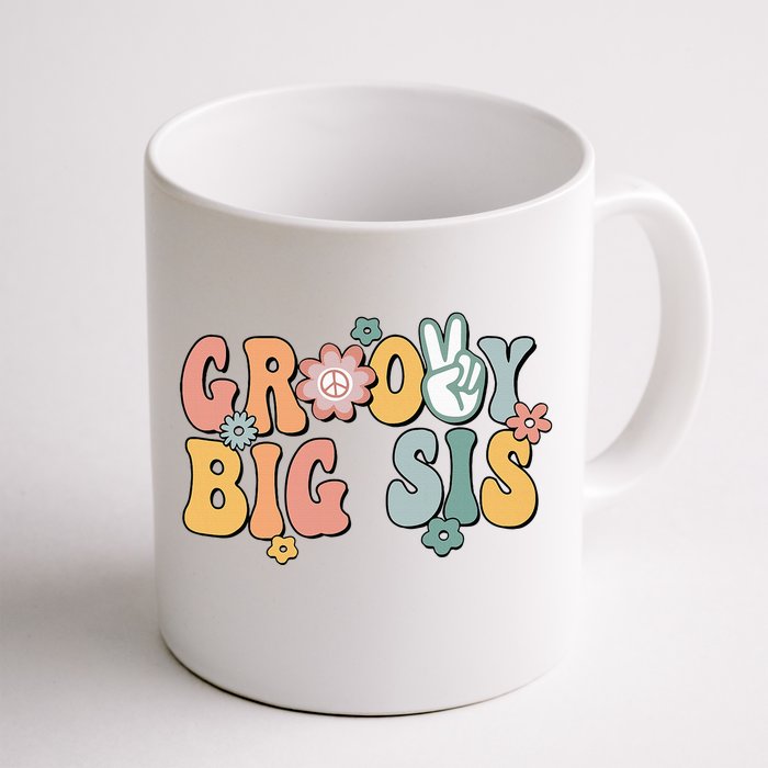 Groovy Big Sis Retro Sister Matching Family Front & Back Coffee Mug