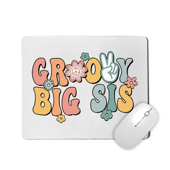 Groovy Big Sis Retro Sister Matching Family Mousepad