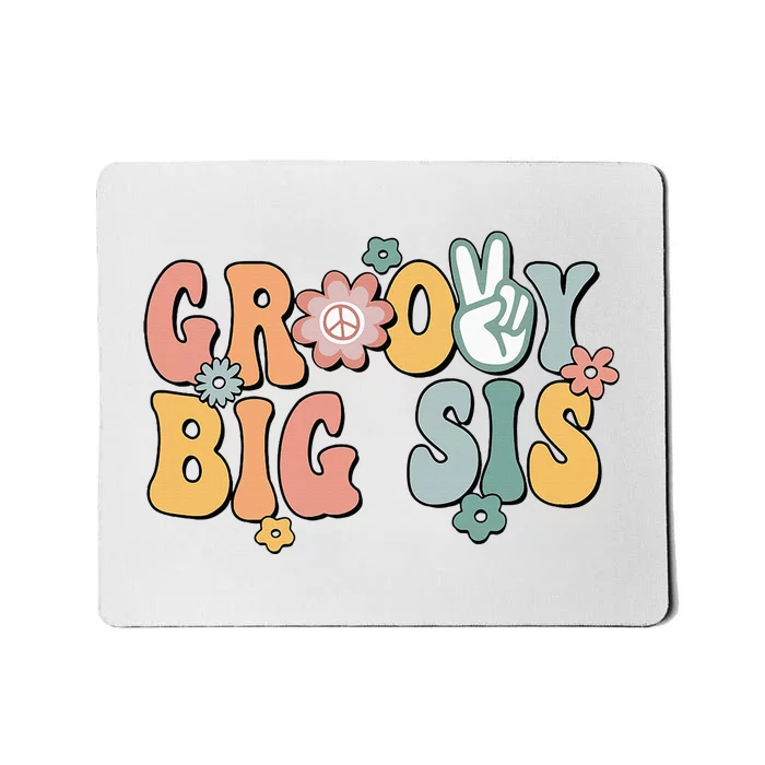 Groovy Big Sis Retro Sister Matching Family Mousepad