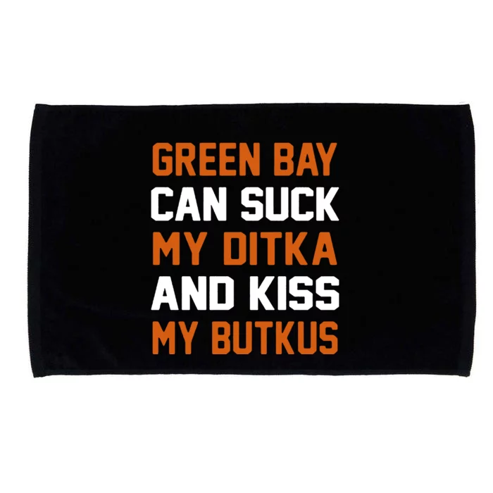 Green Bay Sucks Butkus Chicago Football Team Microfiber Hand Towel