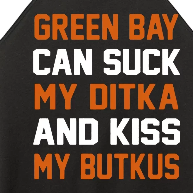 Green Bay Sucks Butkus Chicago Football Team Women’s Perfect Tri Rocker Tank