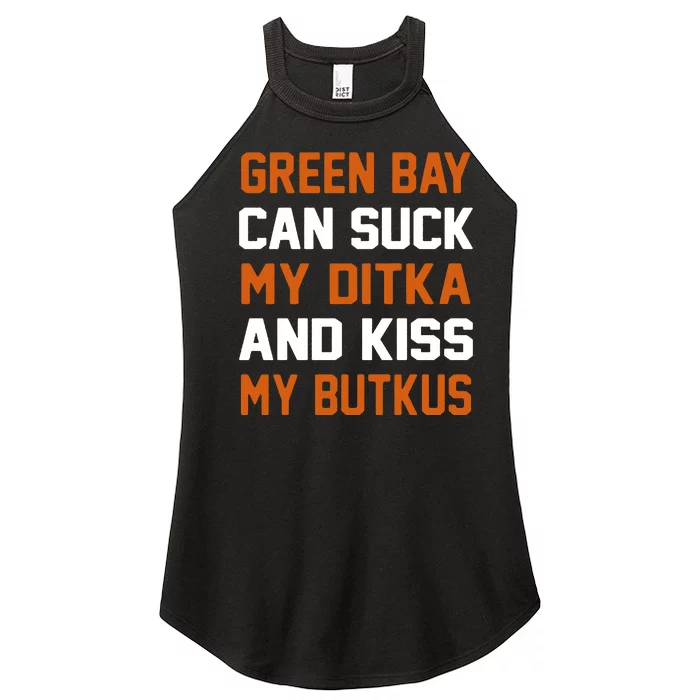 Green Bay Sucks Butkus Chicago Football Team Women’s Perfect Tri Rocker Tank