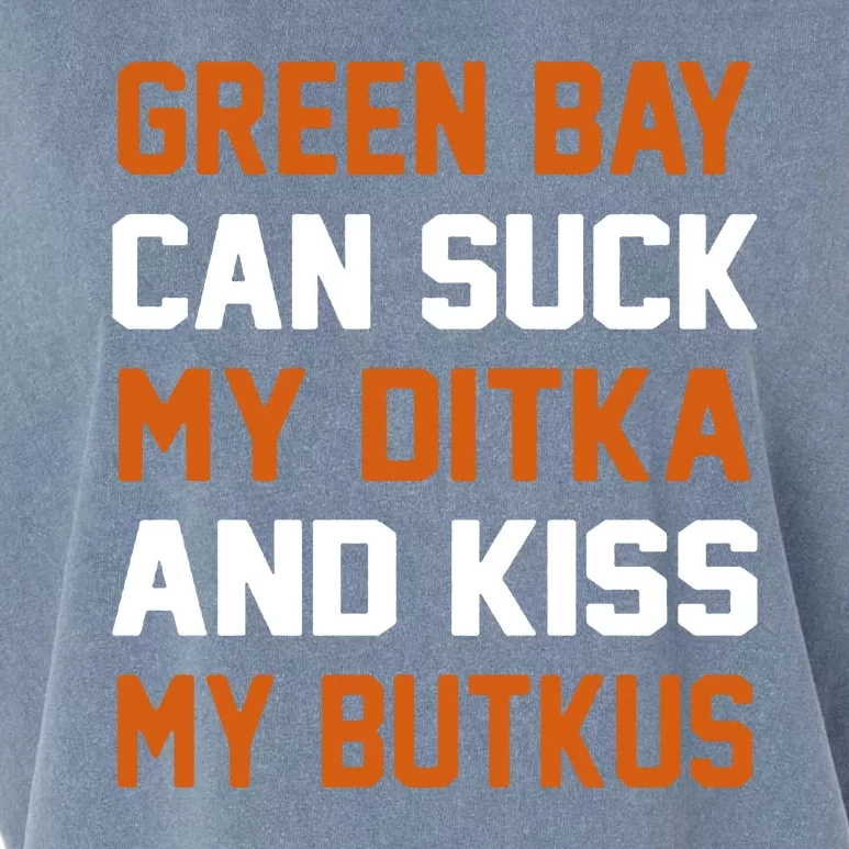 Green Bay Sucks Butkus Chicago Football Team Garment-Dyed Women's Muscle Tee