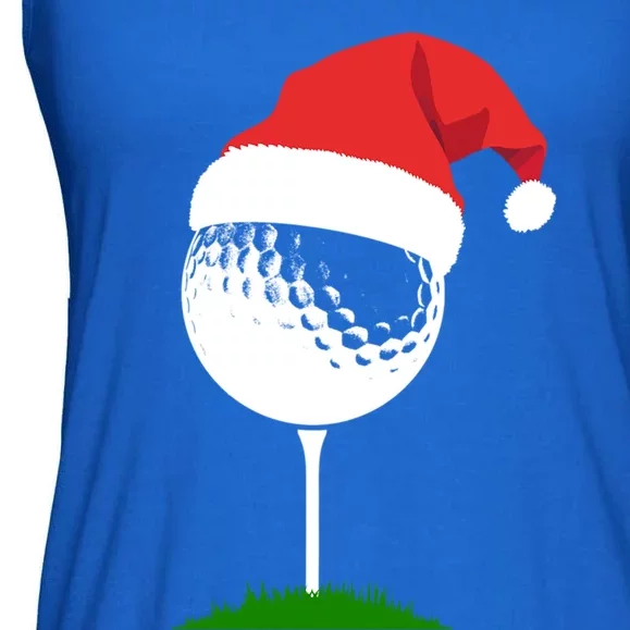 Golf Ball Santa Sat Christmas Funny Golfing Golfer Gift Ladies Essential Flowy Tank