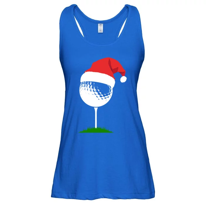 Golf Ball Santa Sat Christmas Funny Golfing Golfer Gift Ladies Essential Flowy Tank