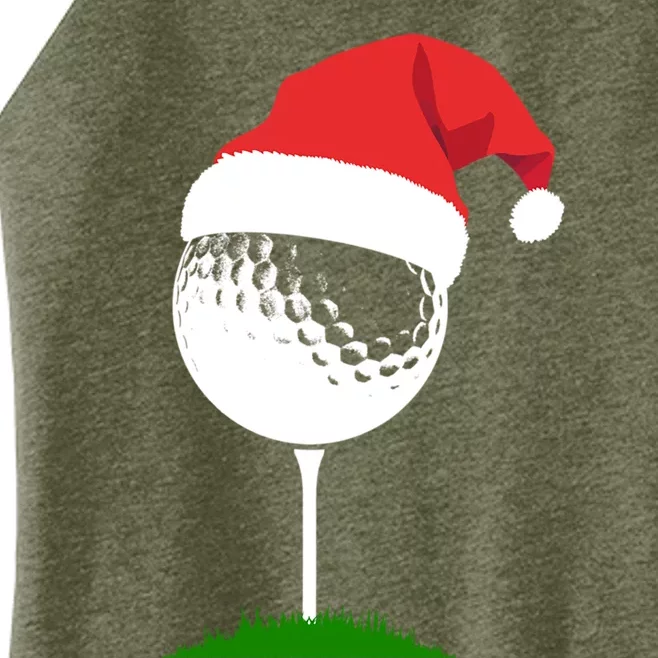 Golf Ball Santa Sat Christmas Funny Golfing Golfer Gift Women’s Perfect Tri Rocker Tank