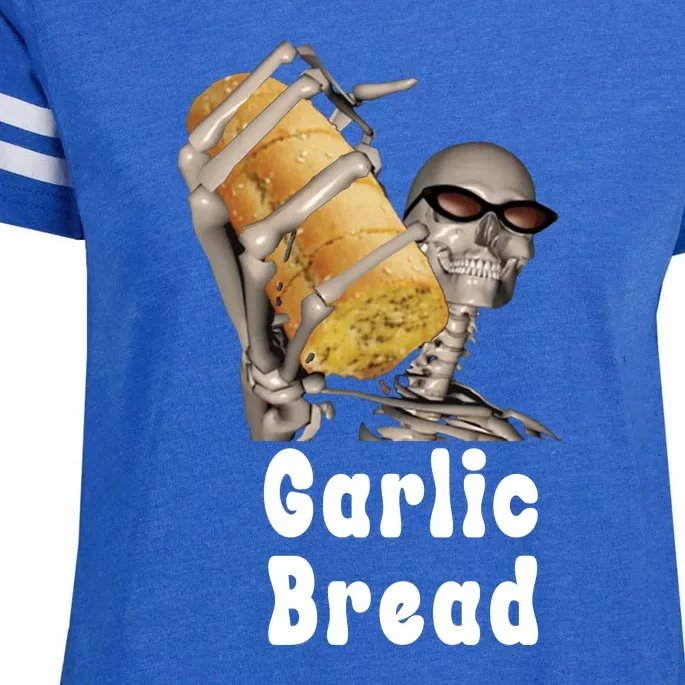 Garlic Bread Skeleton Funny Skeleton Meme Enza Ladies Jersey Football T-Shirt