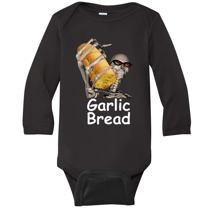 Garlic Bread Skeleton Baby Long Sleeve Bodysuit