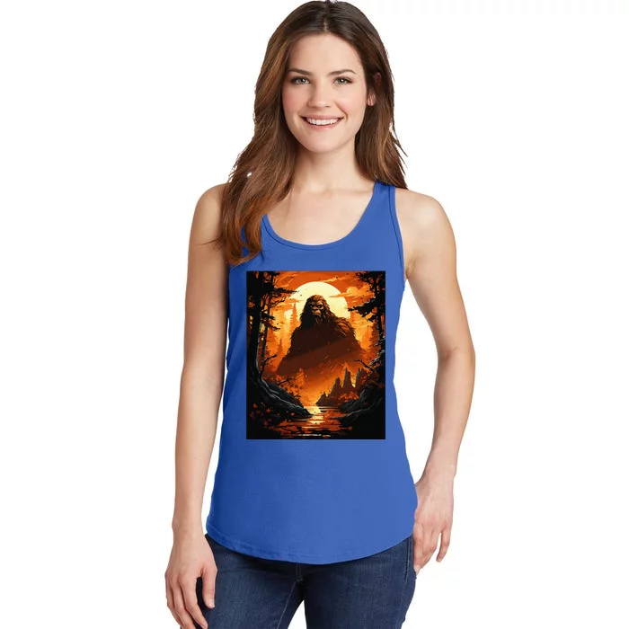 Graphic Bigfoot Sasquatch Ladies Essential Tank