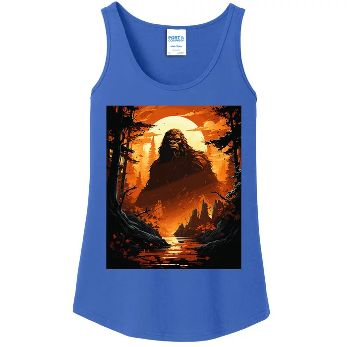 Graphic Bigfoot Sasquatch Ladies Essential Tank