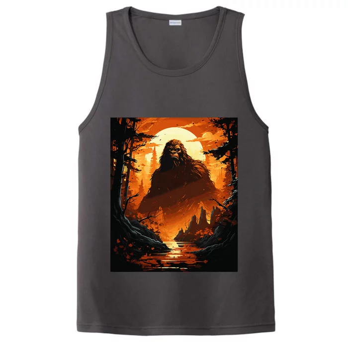 Graphic Bigfoot Sasquatch Performance Tank