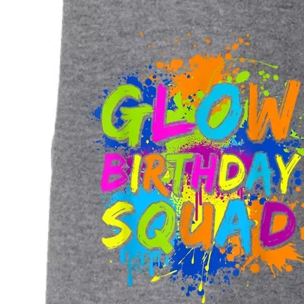 Glow Birthday Squad Retro 80s Costume Birthday Party Squad Doggie 3-End Fleece Hoodie