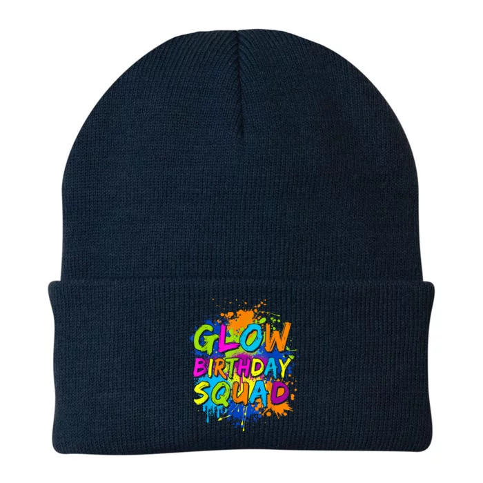 Glow Birthday Squad Retro 80s Costume Birthday Party Squad Knit Cap Winter Beanie