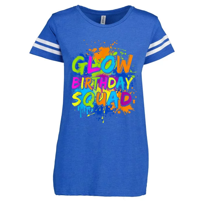 Glow Birthday Squad Retro 80s Costume Birthday Party Squad Enza Ladies Jersey Football T-Shirt