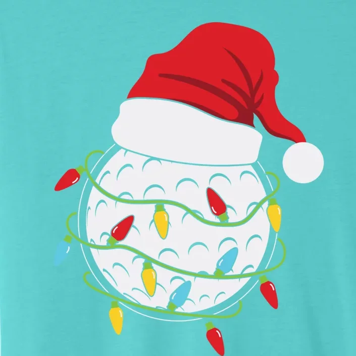 Golf Ball Santa Hat With Christmas Lights Xmas Golfer Gift Great Gift ChromaSoft Performance T-Shirt