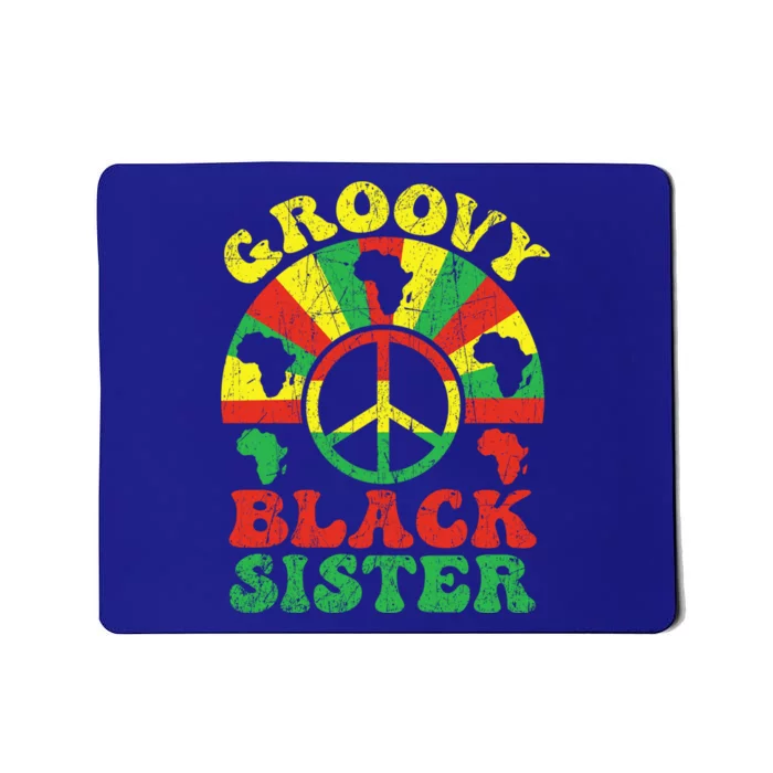 Groovy Black Sister African American Sis 70s Aesthetic Gift Mousepad