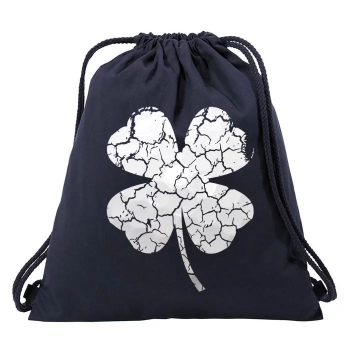 Golf Ball Shamrock St Patricks Distressed Clover Sports Fan Great Gift Drawstring Bag