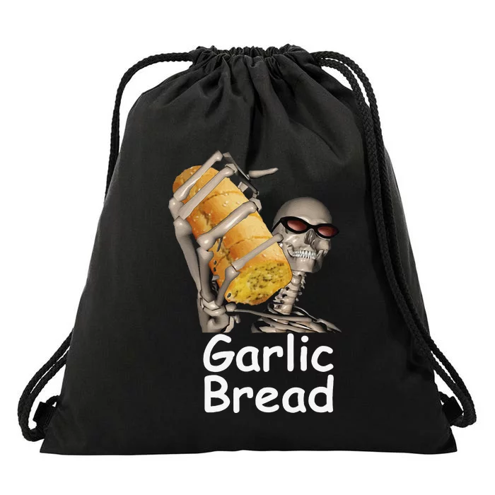 Garlic Bread Skeleton Funny Food Drawstring Bag