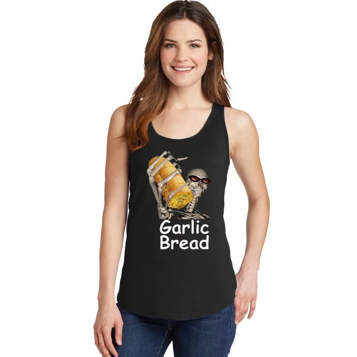 Garlic Bread Skeleton Funny Food Ladies Essential Tank