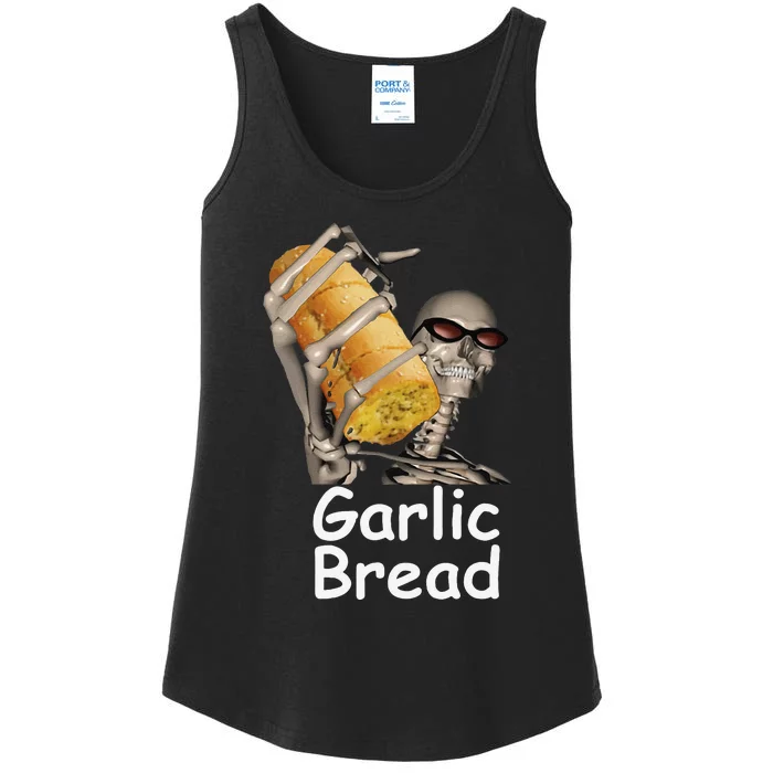 Garlic Bread Skeleton Funny Food Ladies Essential Tank