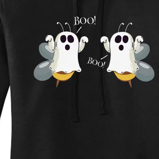 Ghost Bees Saying Boo Funny Halloween Gift Women's Pullover Hoodie